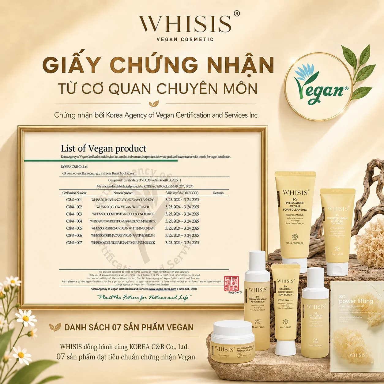 Serum & Tinh chất Thuần Chay 2in1 WHISIS So, Derma Care Vegan Ampuole Serum 2in1 (45ml)