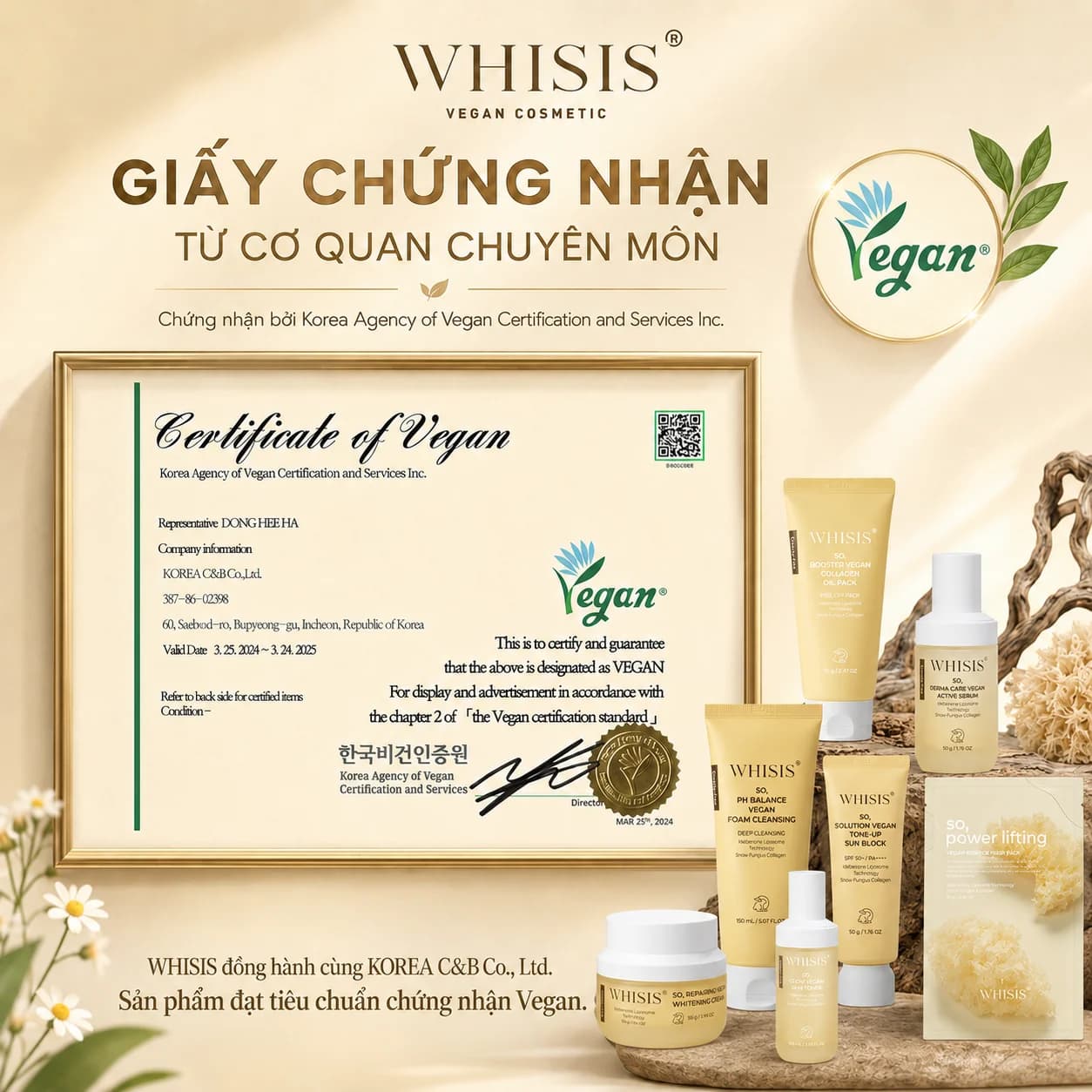 Serum & Tinh chất Thuần Chay 2in1 WHISIS So, Derma Care Vegan Ampuole Serum 2in1 (45ml)