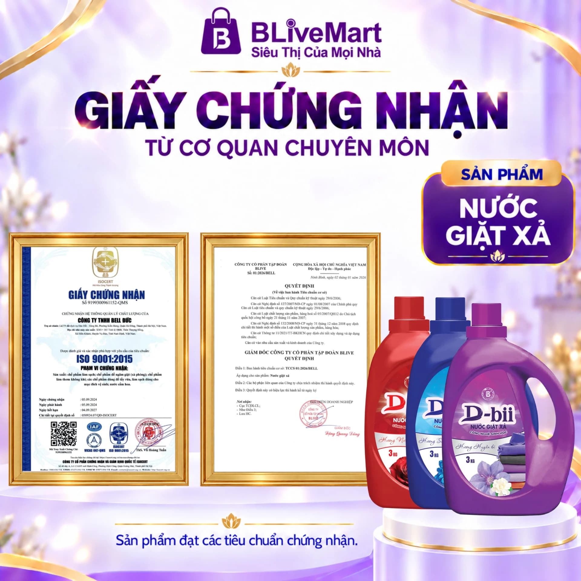 3Kg Nước Giặt Xả Công Nghệ Sinh Học Dbii Hương Nước Hoa Can Đỏ