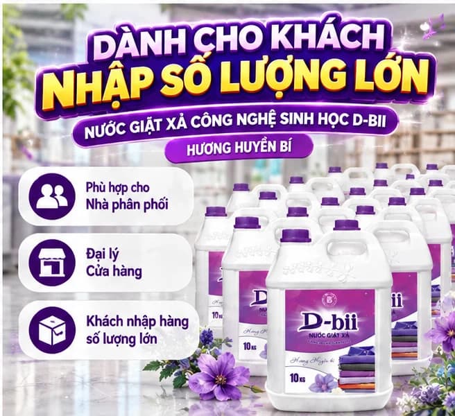 Mua Sỉ 100 Can (Tương Đương 242.080đ/Can 10kg) Nước Giặt Xả Công Nghệ Sinh Học Dbii Hương Huyền Bí