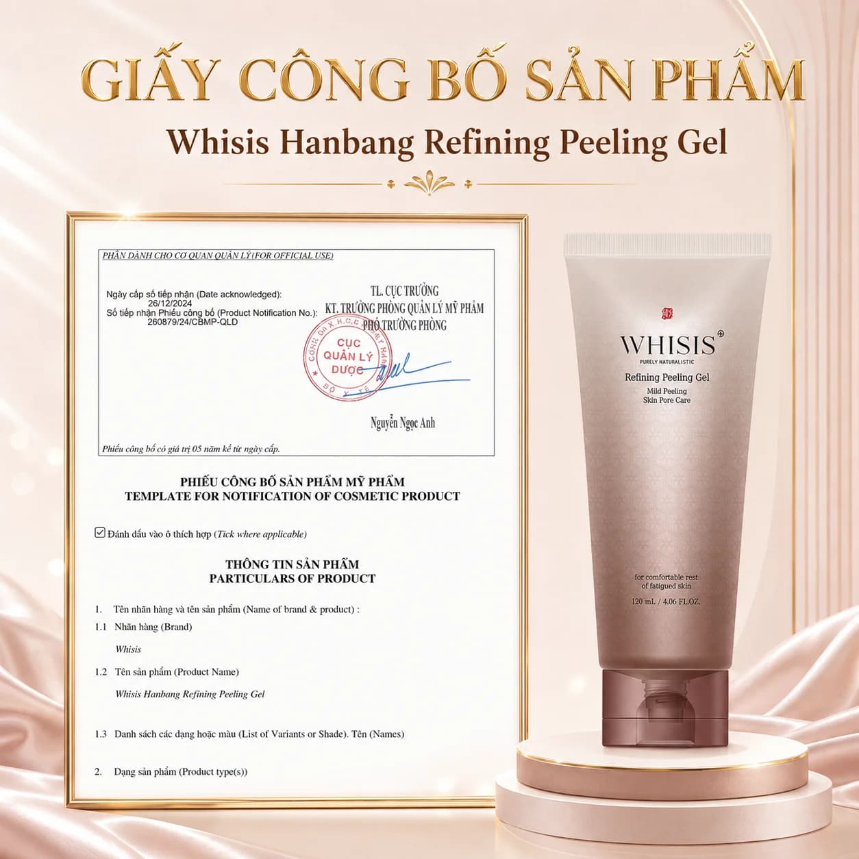Tẩy Tế Bào Chết Da Mặt Chống Lão Hóa WHISIS Hanbang Refining Peeling Gel (120ml)