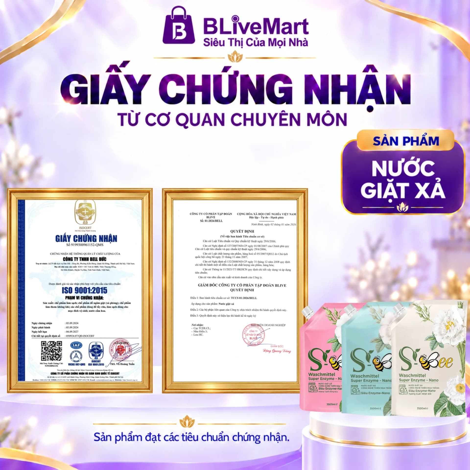 3,5kg Túi Nước Giặt Xả Dbii hương Tuyết Hồng Hoa