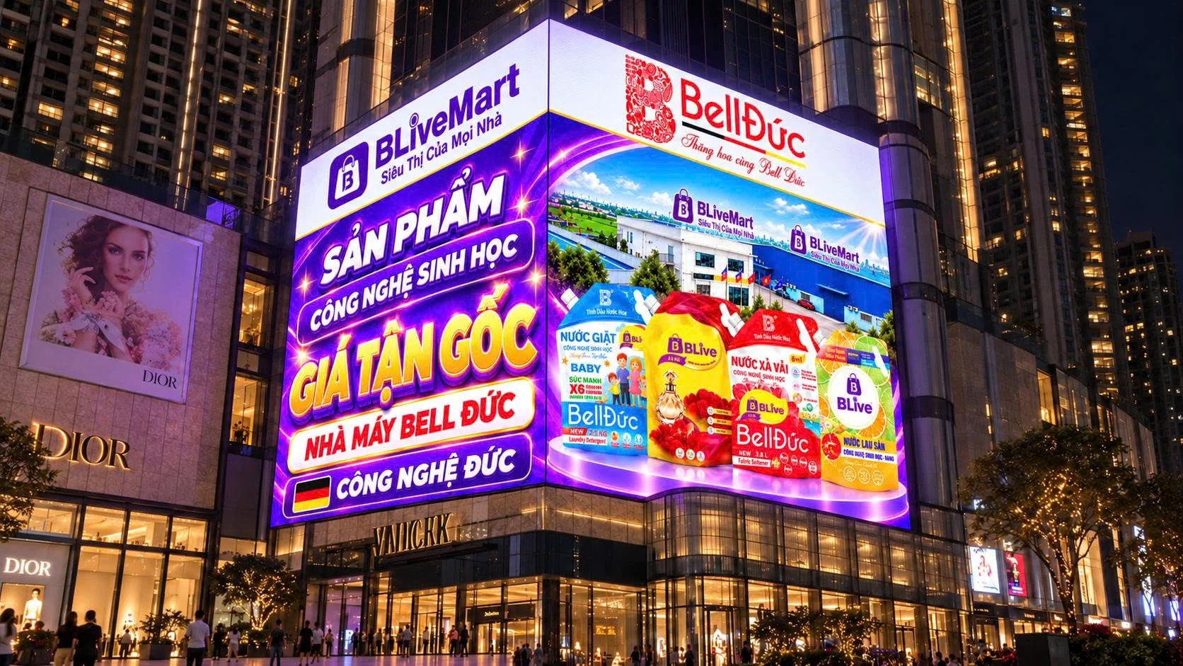 BLive Mart Chính Thức Xuất Hiện Trên Màn Hình LED Landmark 81 Và Nhiều Địa Điểm Khác Từ Bắc Vào Nam
